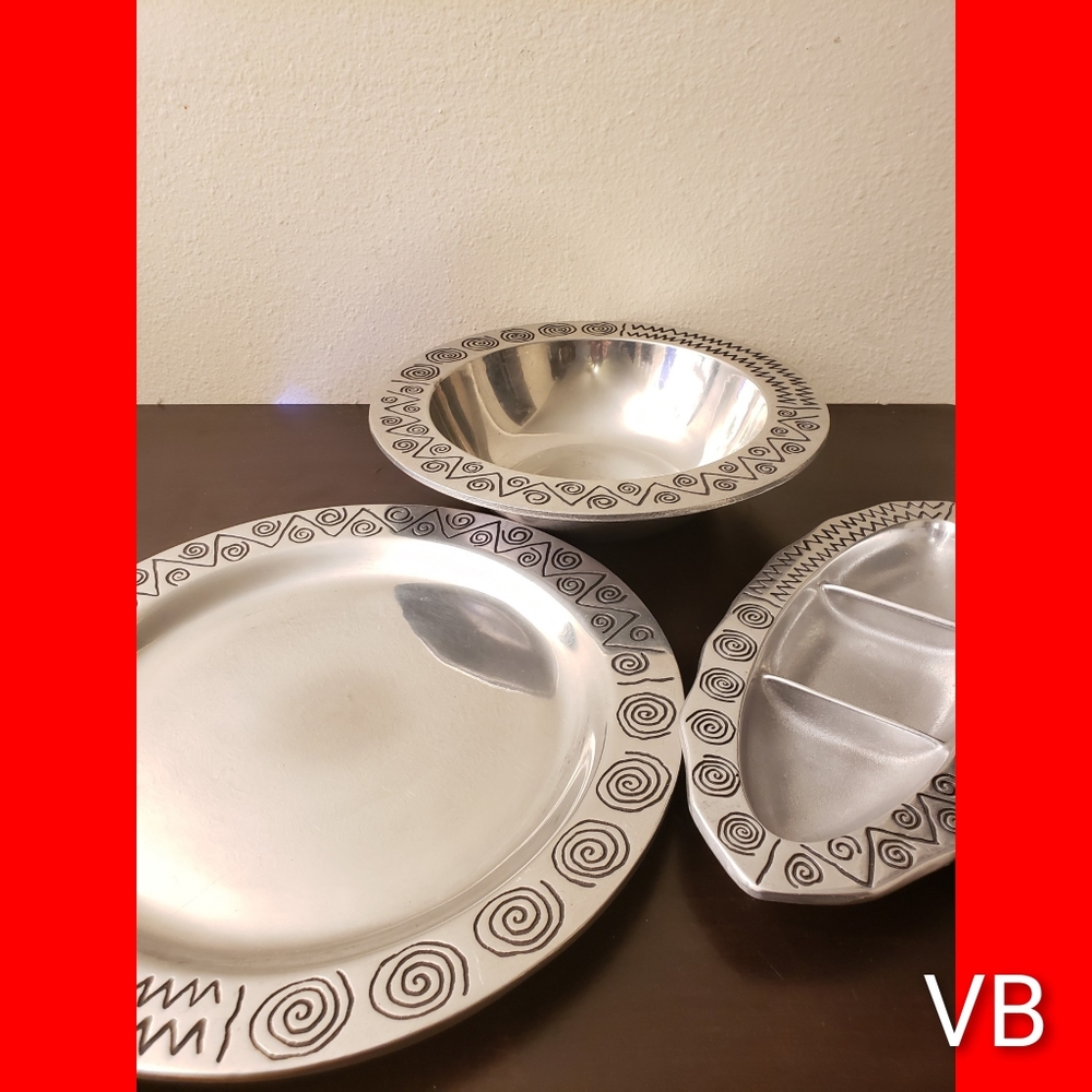 Wilton Armetale Reggae Serving Set of 3.